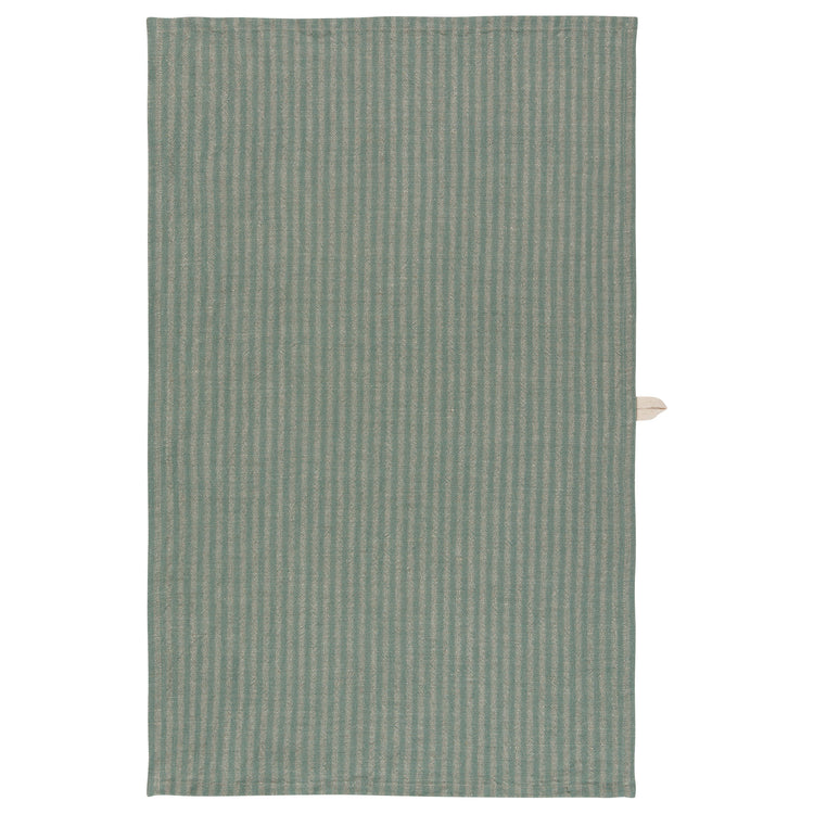 Jade Stripe Linen and Cotton Dishtowel