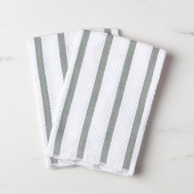 Basketweave London Gray Dishcloths Set of 2