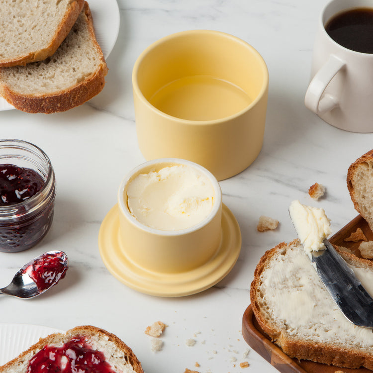 Matte Sunrise Butter Crock