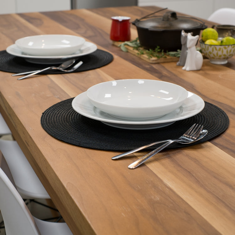 Disko Black Round Placemat