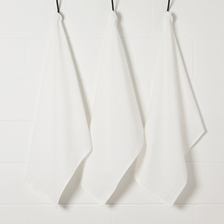 Unbleached White Bakers Floursack Dishtowels Set of 3
