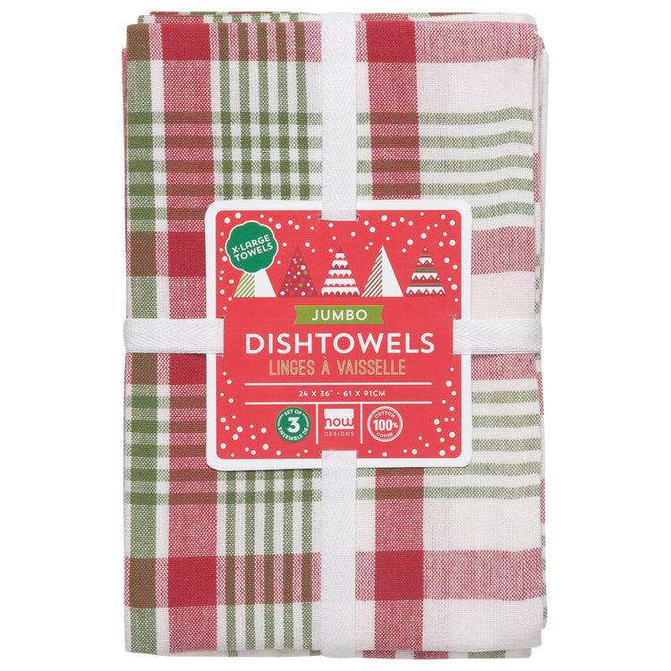 Jumbo Holiday Dishtowels Set of 3
