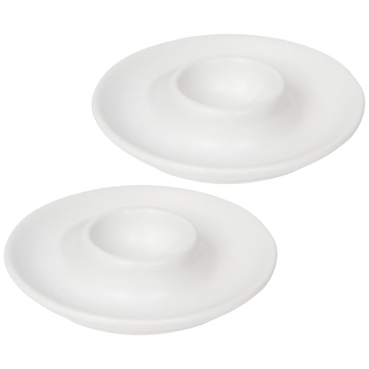 Matte White Egg Cups Set of 2