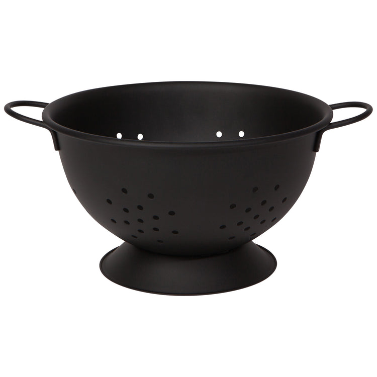 Matte Steel Black Colander Large