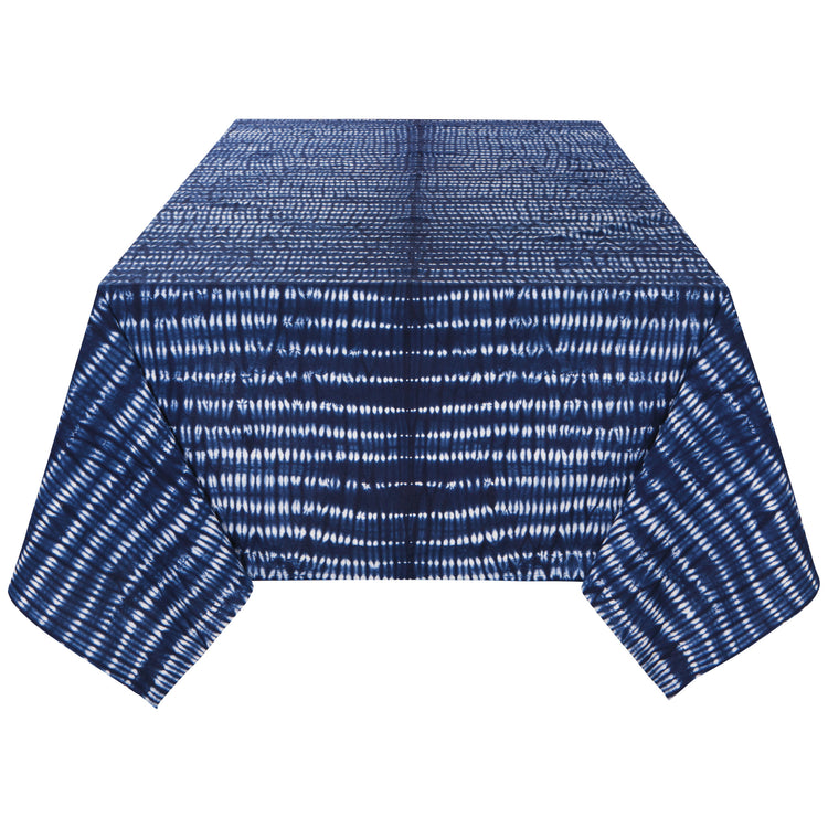Tidal Block Print Tablecloth 108 x 60 inches