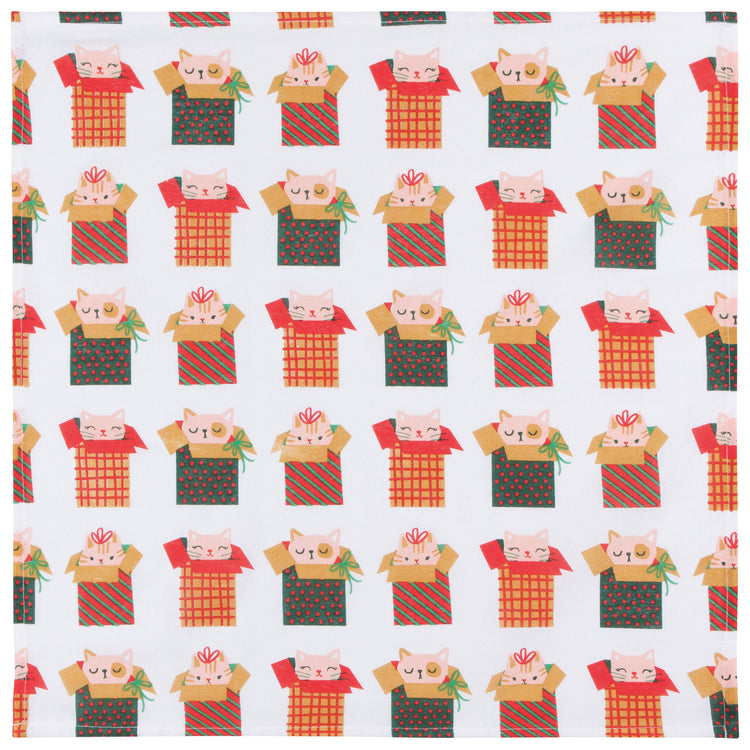 Let it Meow Christmas Floursack Dishtowels Set of 2