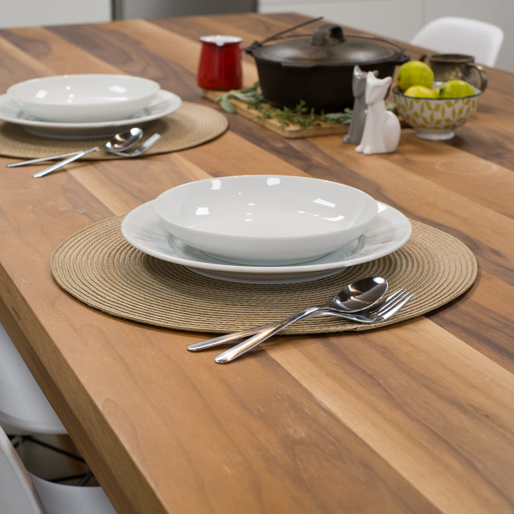 Disko Light Taupe Round Placemat