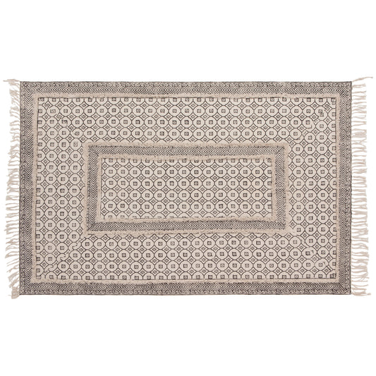 Plaza Block Print Rug 4 x 6 Ft