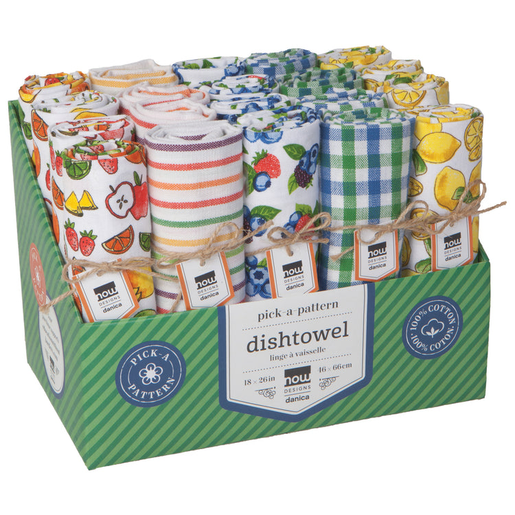 Berries & Fruit Dishtowel Counter Display - 20 Assorted