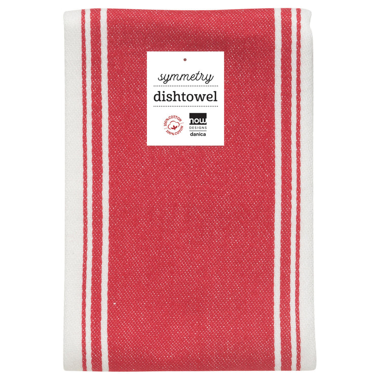 Symmetry Red Dishtowel