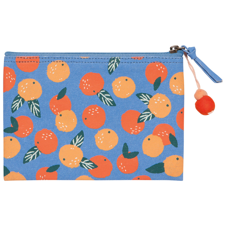 Paradise Orange Zipper Pouches Set of 2