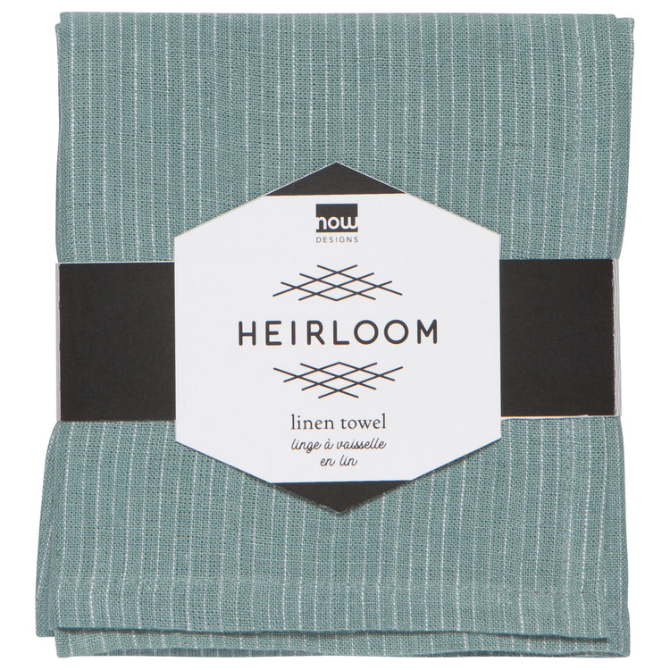Lagoon Pinstripe Linen Dishtowel