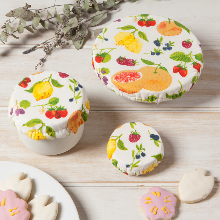 Fruit Salad Mini Bowl Cover Set of 3