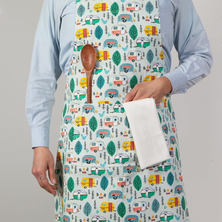 Happy Camper Cotton Chef Apron