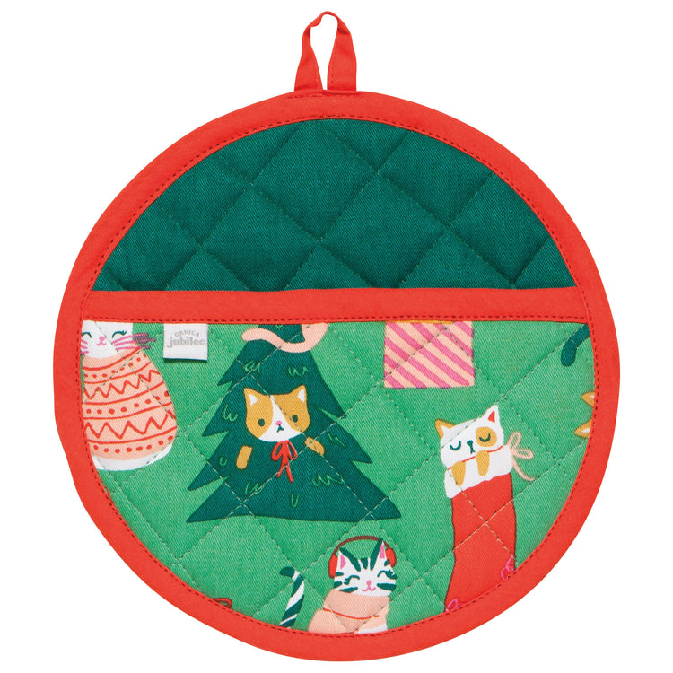 Let it Meow Christmas Potholder