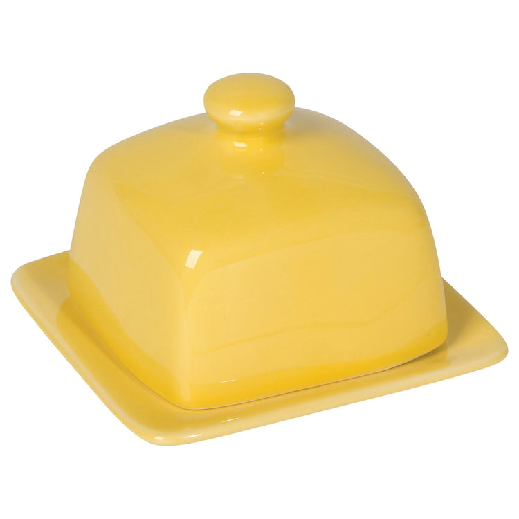Lemon Yellow Square Butter Dish