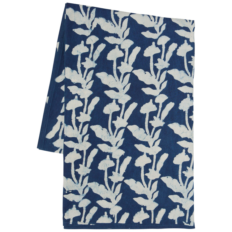 Flourish Block Print Tablecloth 90 x 60 inches