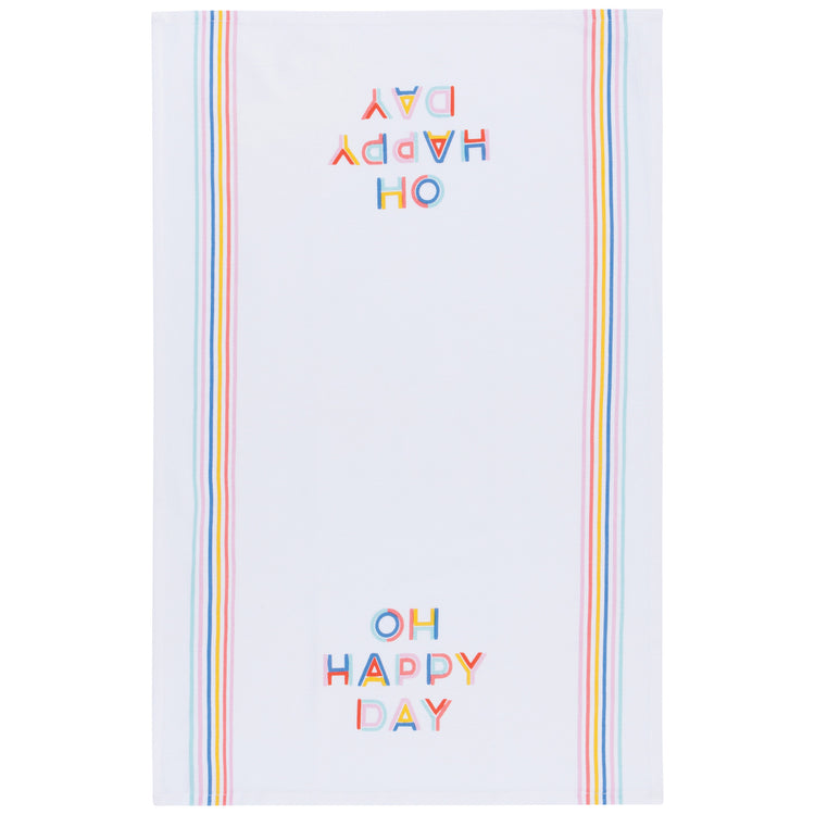 Oh Happy Day Cotton Dishtowel