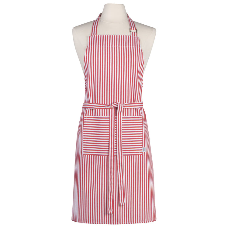 Narrow Red  Stripe Chef's Apron