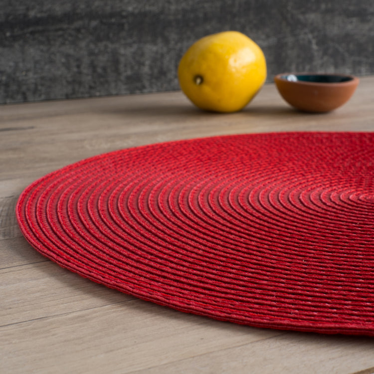 Disko Chili Red Round Placemat