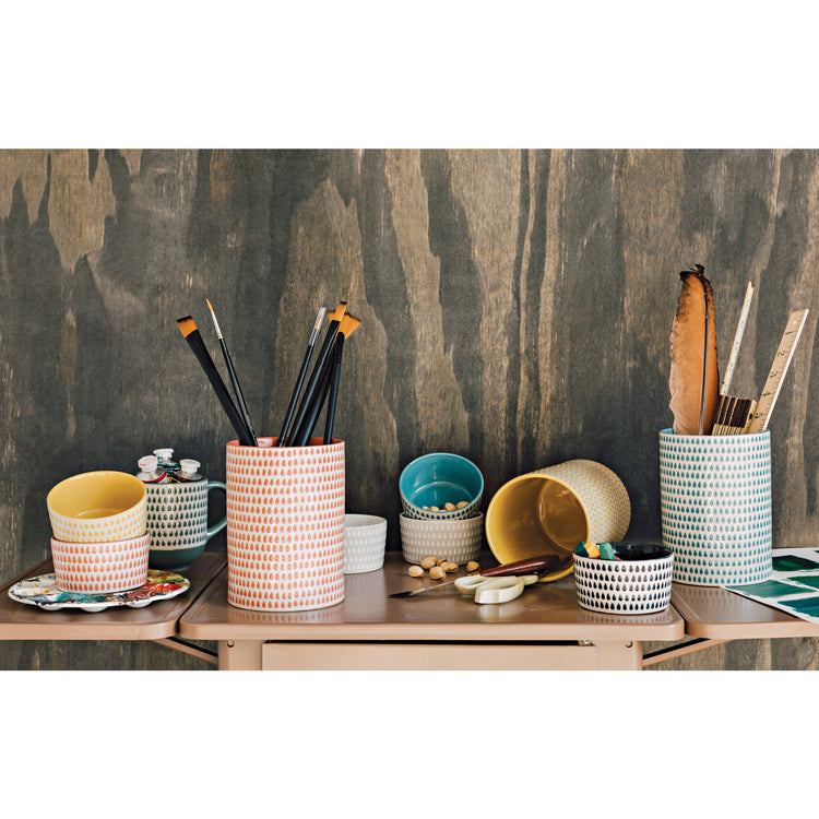 Clay Cloudburst Utensil Crock