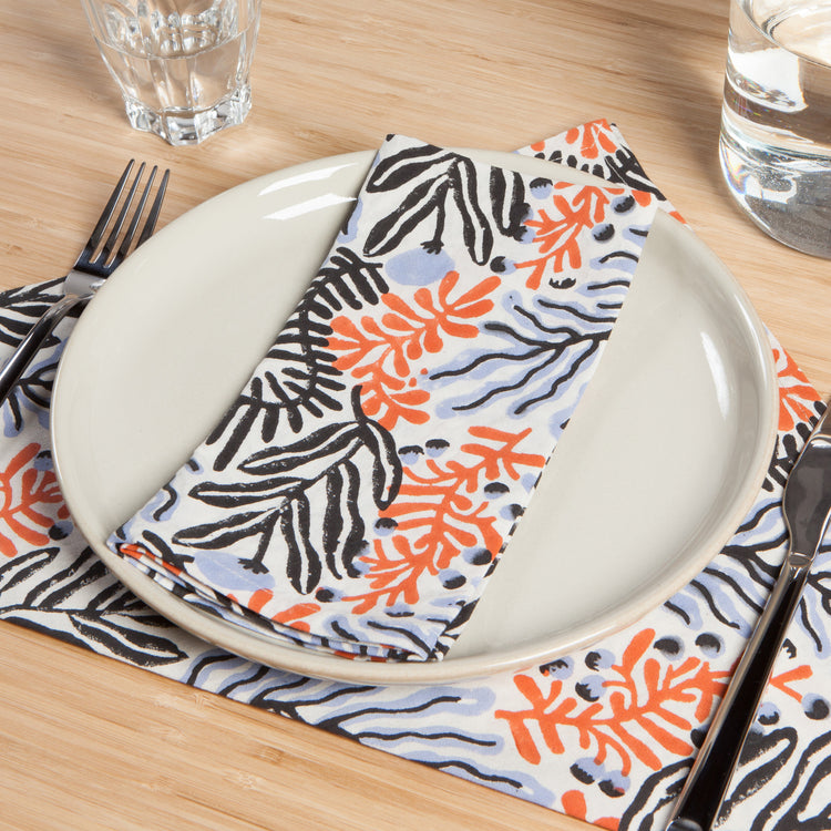 Entwine Block Print Napkins Set of 4
