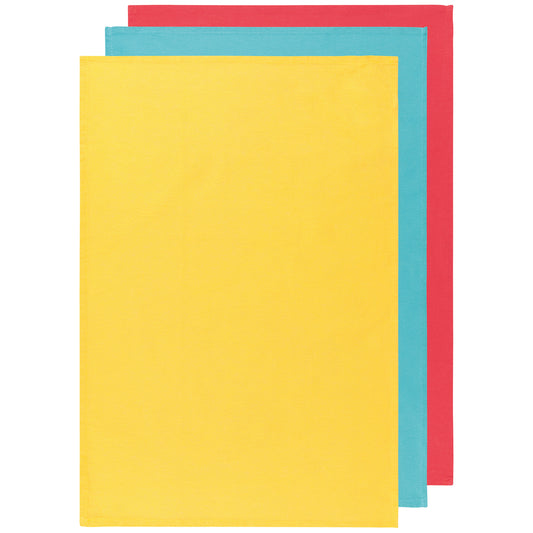 Lemon Turquoise Grenadine Floursack Dishtowels Set of 3