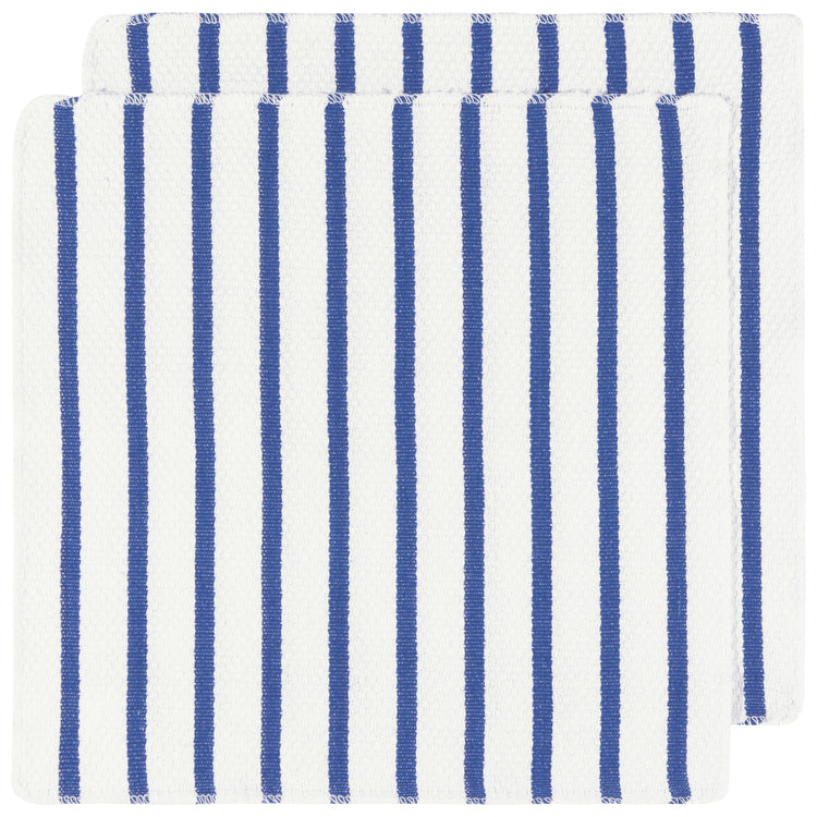 Basketweave Royal Blue Dishcloths Set of 2