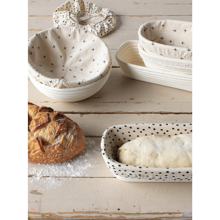 Banneton Cross Cotton Liner Oval