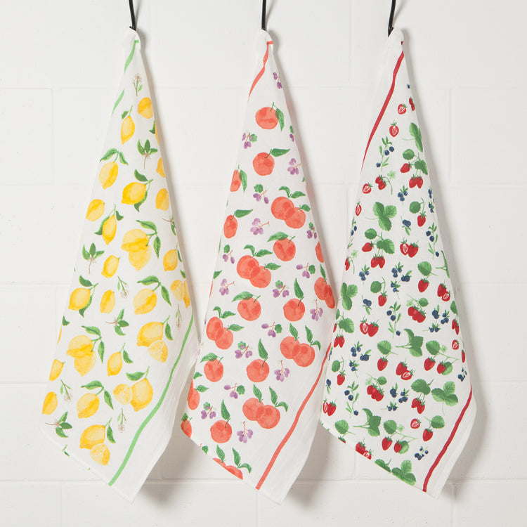 Fruit Salad Bakers Floursack Dishtowels Set of 3