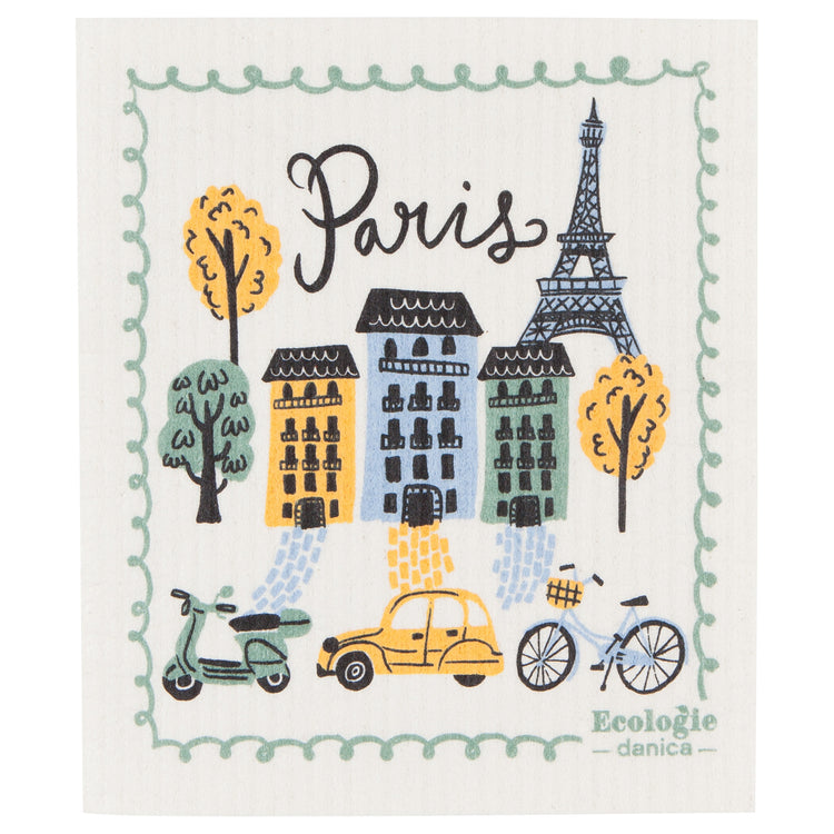 Meet Me in Paris Swedish Dishcloth