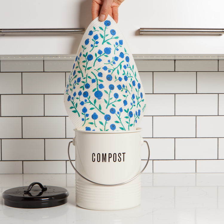 Blueberries Swedish Sponge Towel