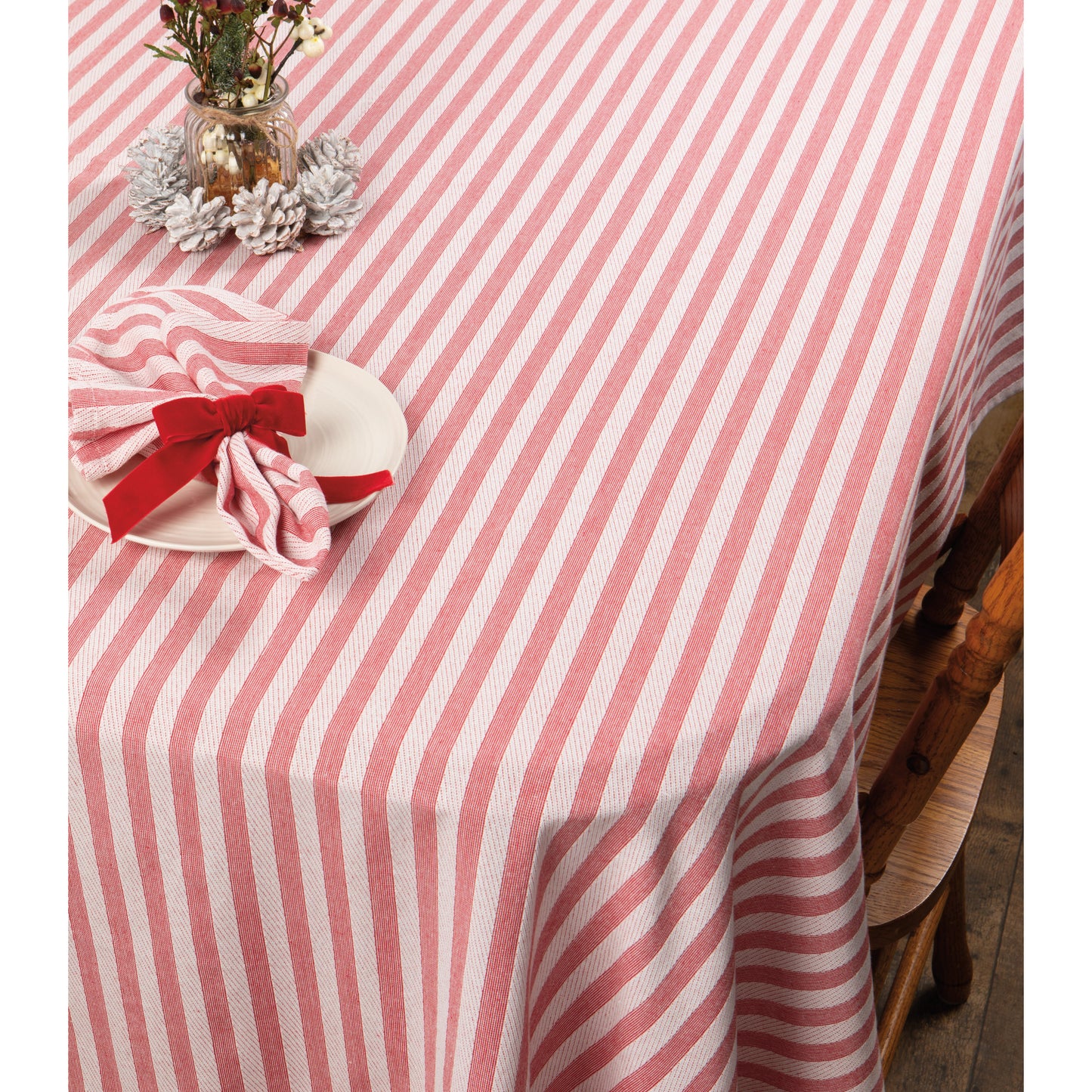 Peppermint Stripe Tablecloth 60x84 inch