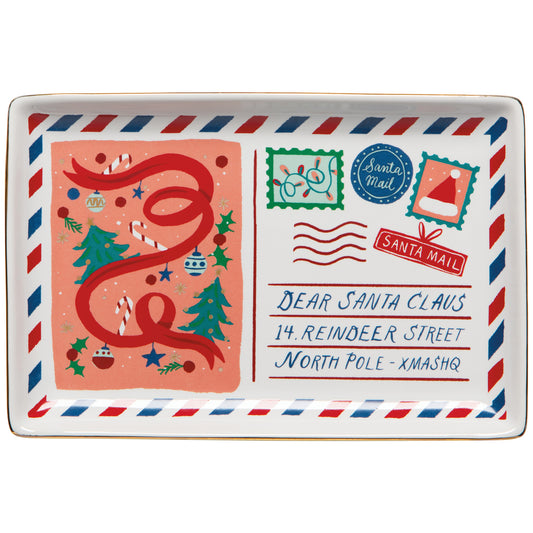 Santa Mail Christmas Shaped Dish