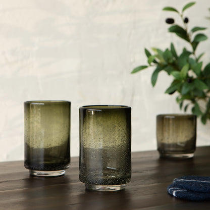 Bubbled Glass 17 oz - Agave