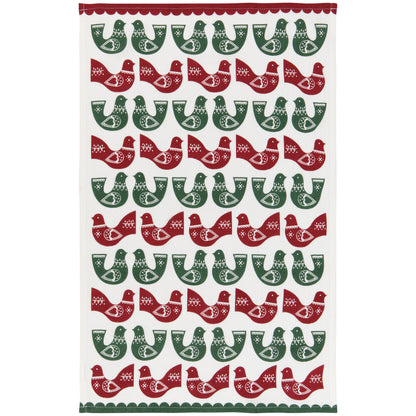 Folk Forest Christmas Bakers Floursack Dishtowels Set of 3