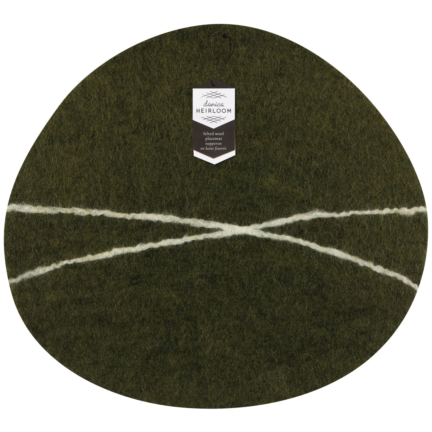 Striato Felt Wool Placemat - Olive Branch