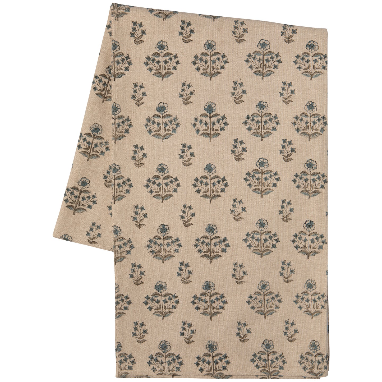 Salvia Block Print Tablecloth 60 x 90 inch