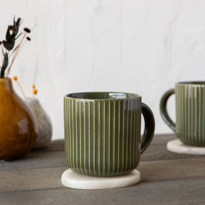 Fluted Mug - Olive Branch