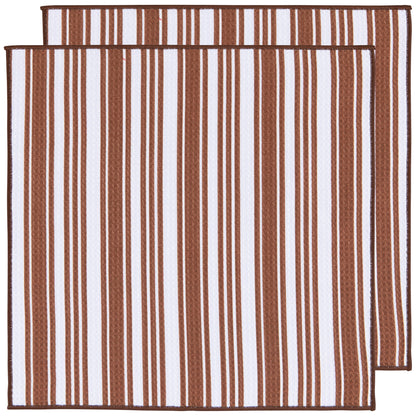 Chestnut Brown Recycled Microfibre Dishcloths Set of 2
