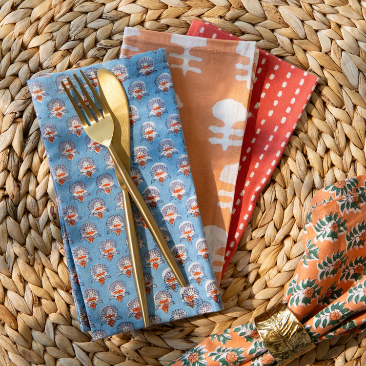 Gather Block Print Napkins Set of 4