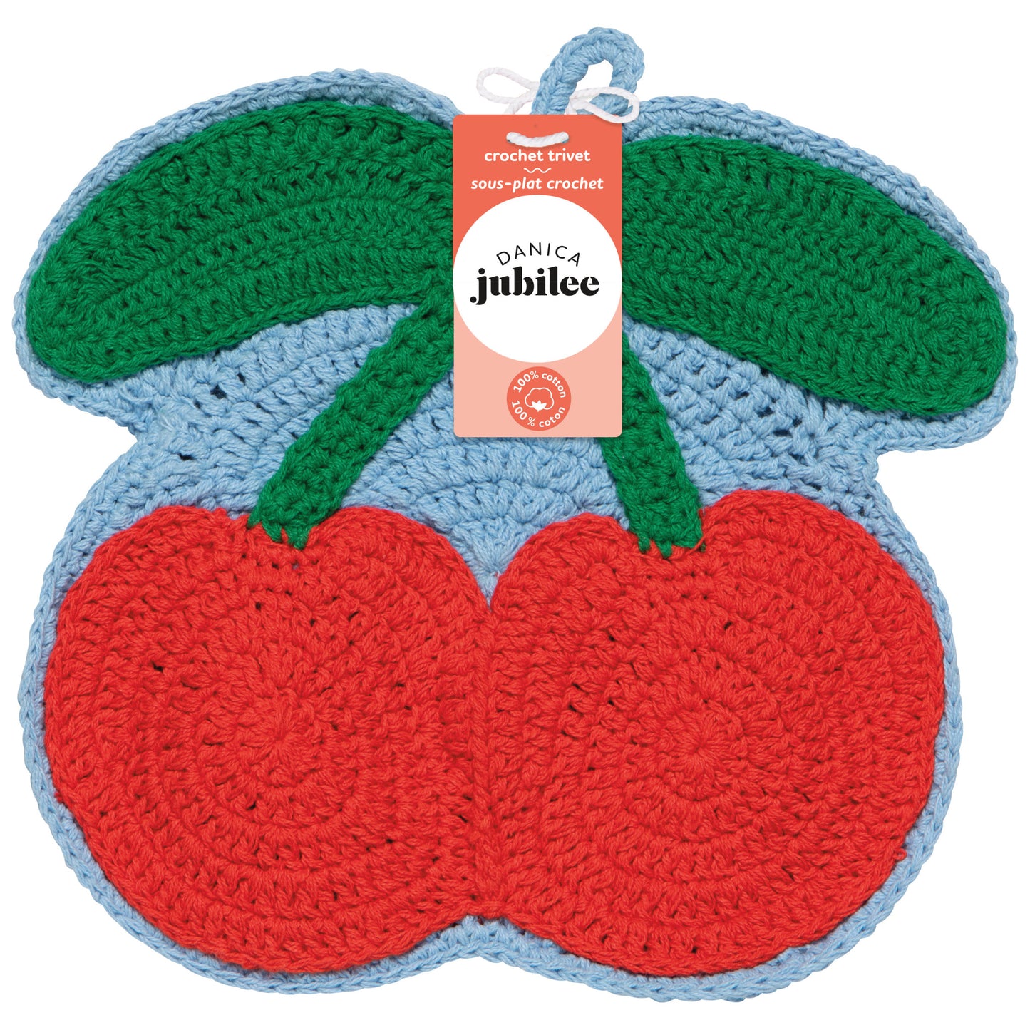 Very Cherry Crochet Trivet