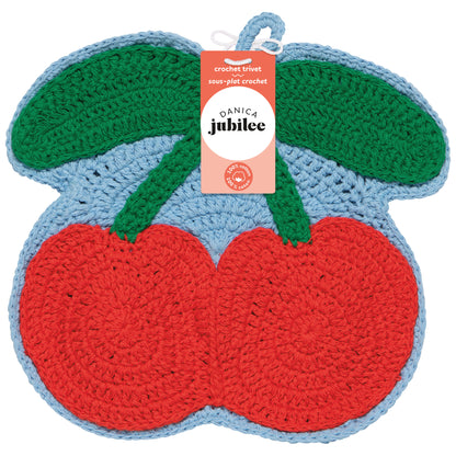 Very Cherry Crochet Trivet
