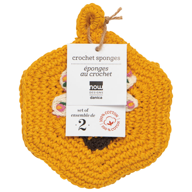 Bee Garden Crochet Sponges Set of 2