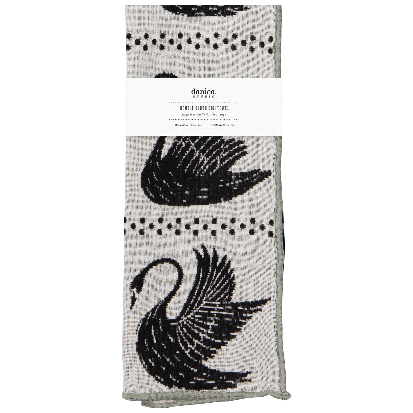 Swan Song Double Cloth Dishtowel