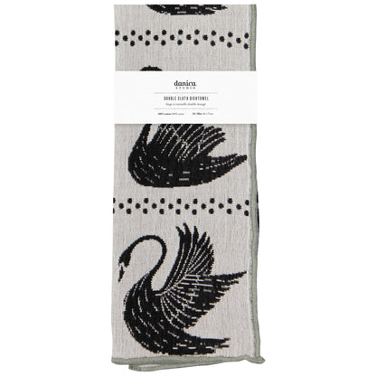 Swan Song Double Cloth Dishtowel
