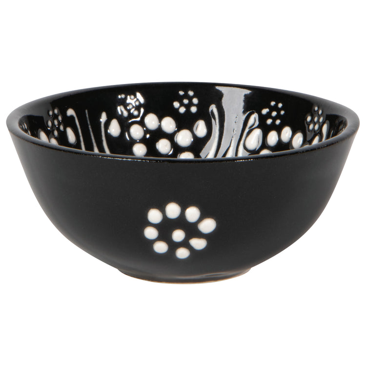 Hand-painted Turkish Bowl 3.5 inch - Evani Black