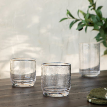 Bubbled Glass 12 oz - Clear