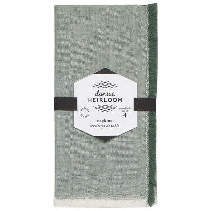 Jade Green Chambray Napkins Set of 4