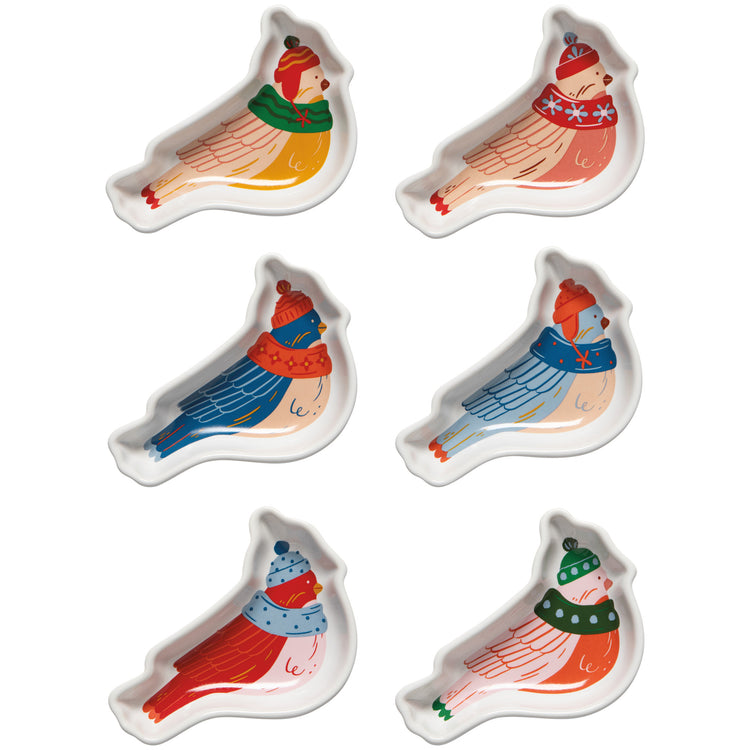 Season's Tweetings Christmas Pinch Bowls Set of 6